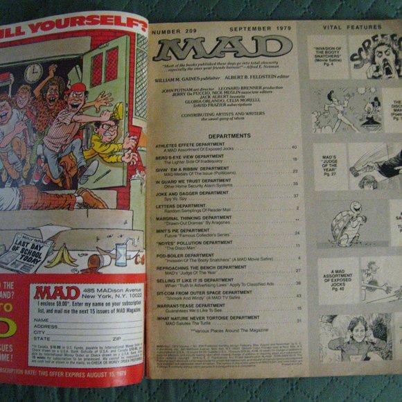 Mad Magazine Alfred E. Neuman September 1979 - Picture 3 of 9